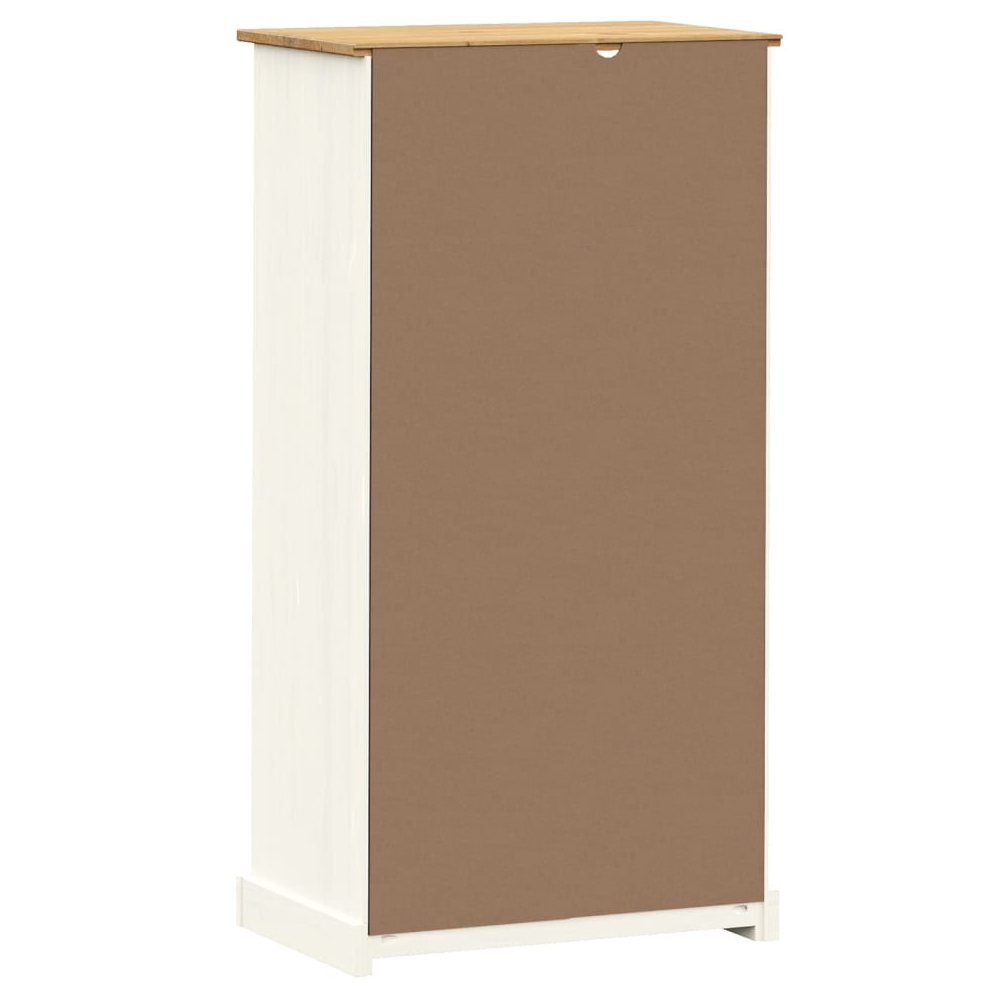 Vidor Wooden Bookcase With 2 Drawers In White Brown