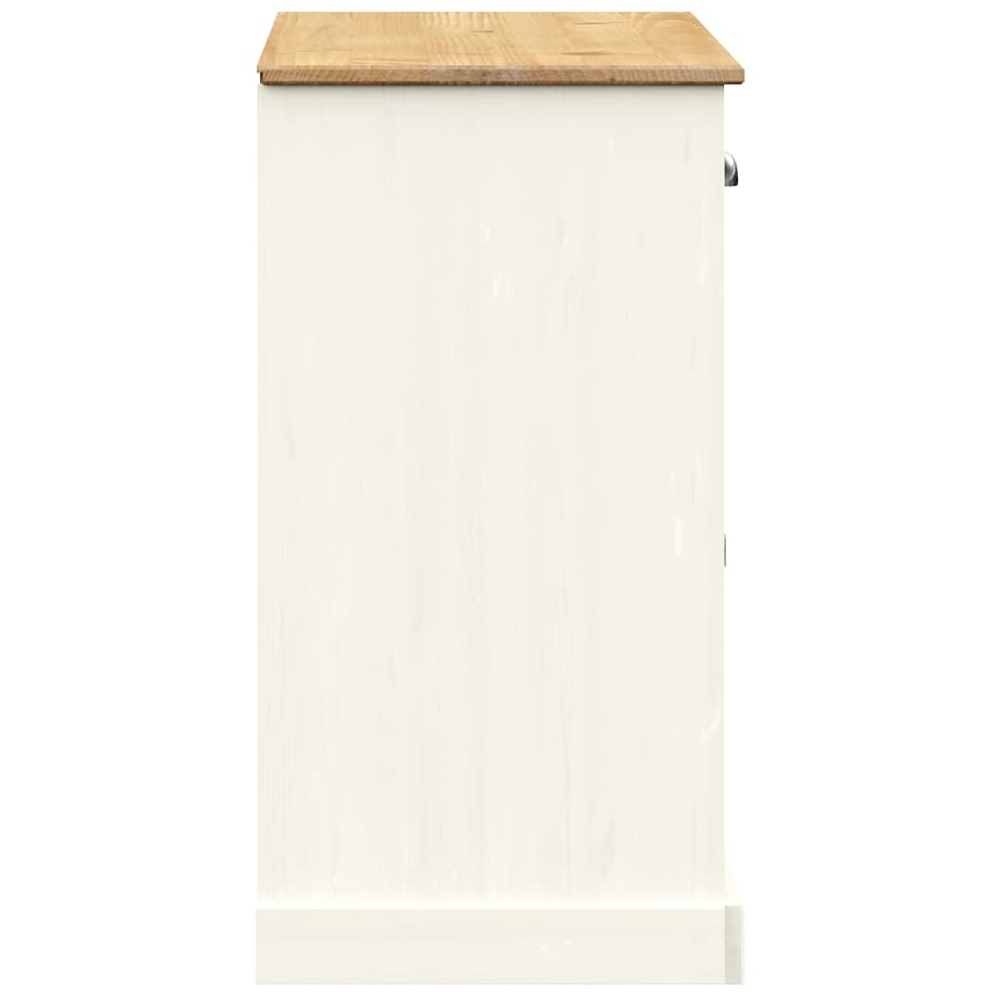 Vidor Wooden Sideboard With 3 Doors 3 Drawers In White Brown