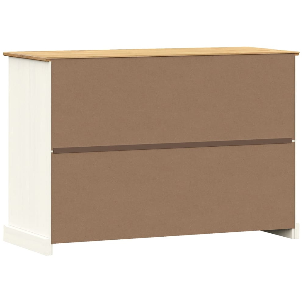 Vidor Wooden Sideboard With 3 Doors 3 Drawers In White Brown