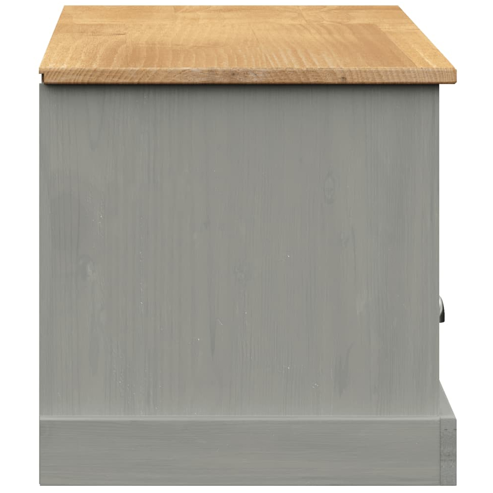 Vidor Wooden TV Stand With 1 Door 2 Drawers In Grey Brown