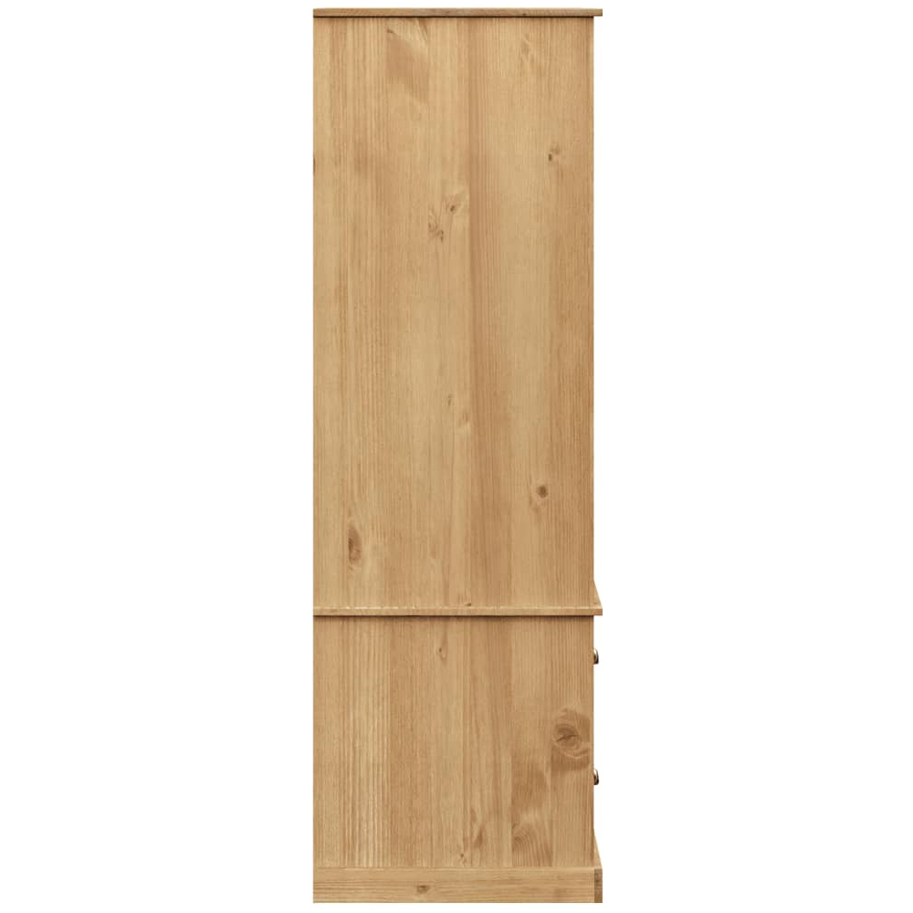 Vidor Wooden Wardrobe With 2 Doors 2 Drawers In brown