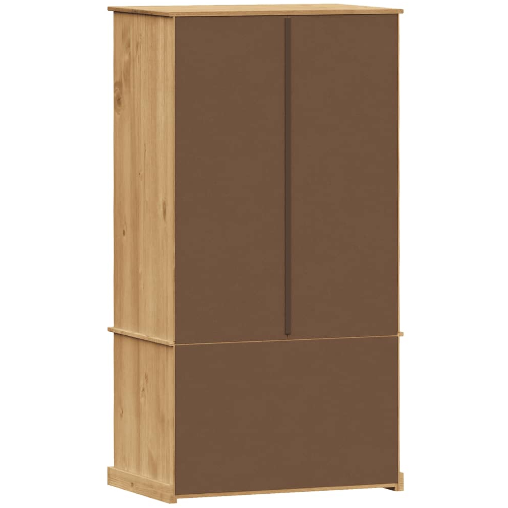 Vidor Wooden Wardrobe With 2 Doors 2 Drawers In brown