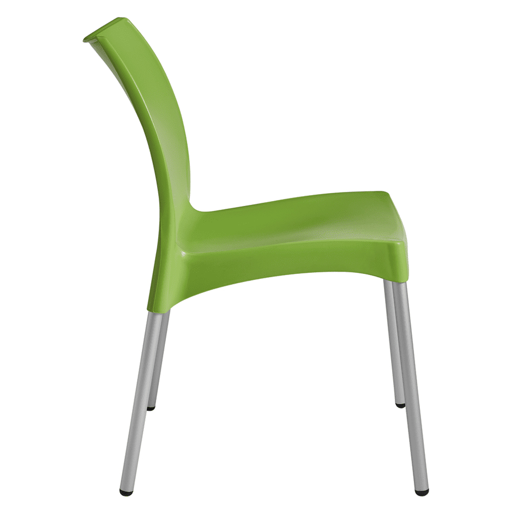 Vienna Mint Green Polypropylene Dining Chairs In Pair
