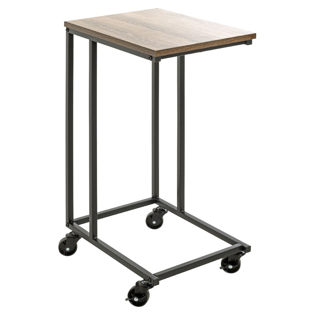 Vienna Wooden Drinks Serving Trolley In Oak And Black