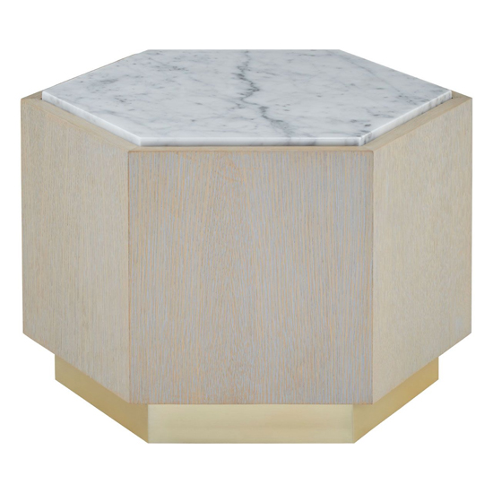 Product photograph of Vigap Large White Marble Top Side Table With White Wooden Base from Furniture in Fashion