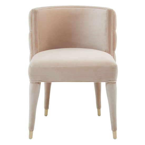 Vigap Upholstered Velvet Bedroom Chair In Beige_2