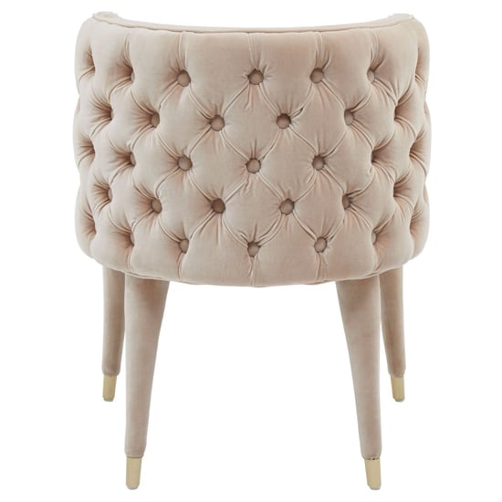 Vigap Upholstered Velvet Bedroom Chair In Beige_3