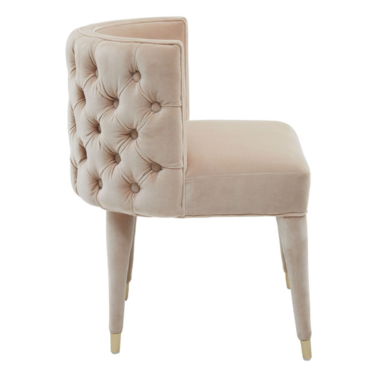 Vigap Upholstered Velvet Bedroom Chair In Beige_4