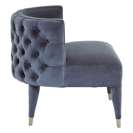 Vigap Upholstered Velvet Bedroom Chair In Grey Furniture in Fashion