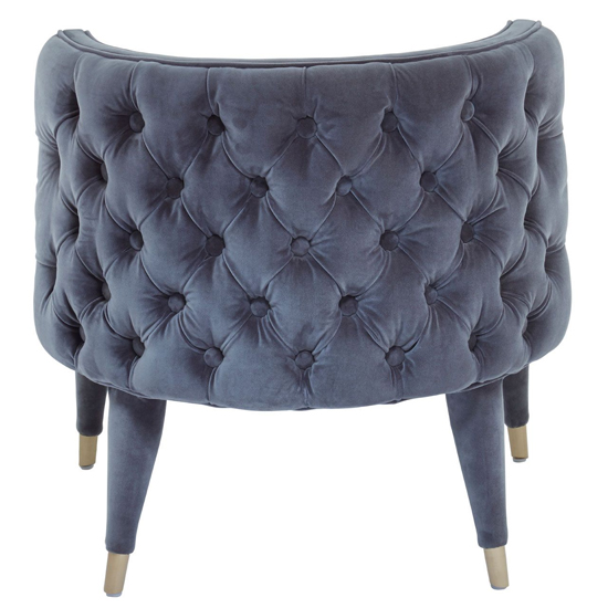 Vigap Upholstered Velvet Bedroom Chair In Grey Furniture in Fashion