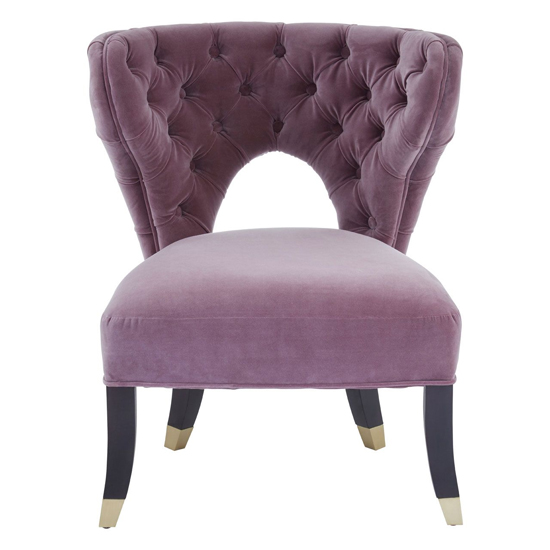 Vigap Upholstered Velvet Bedroom Chair In Lilac Furniture in Fashion