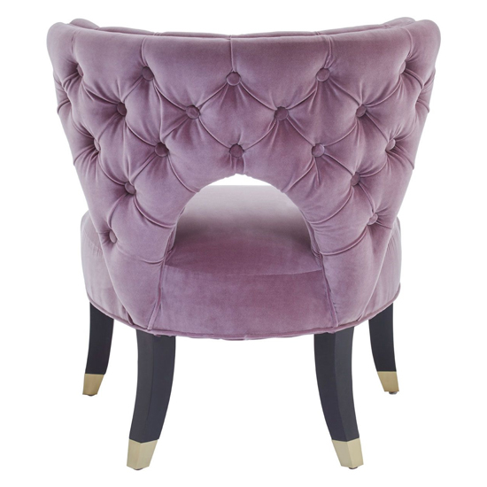 Vigap Upholstered Velvet Bedroom Chair In Lilac Furniture in Fashion