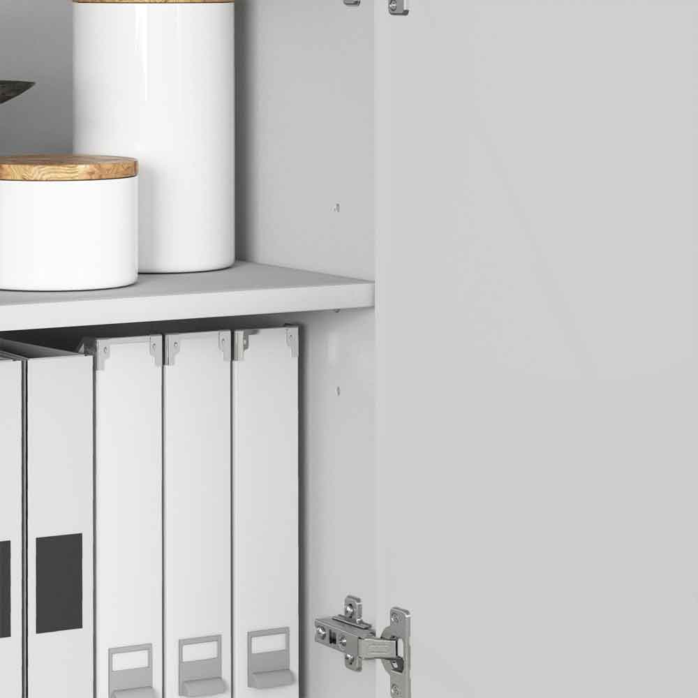 Vigo High Gloss Highboard With 4 Doors In White