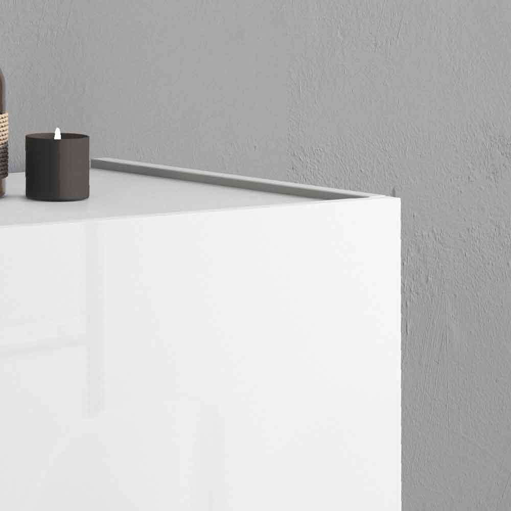 Vigo High Gloss TV Stand With 4 Doors In White