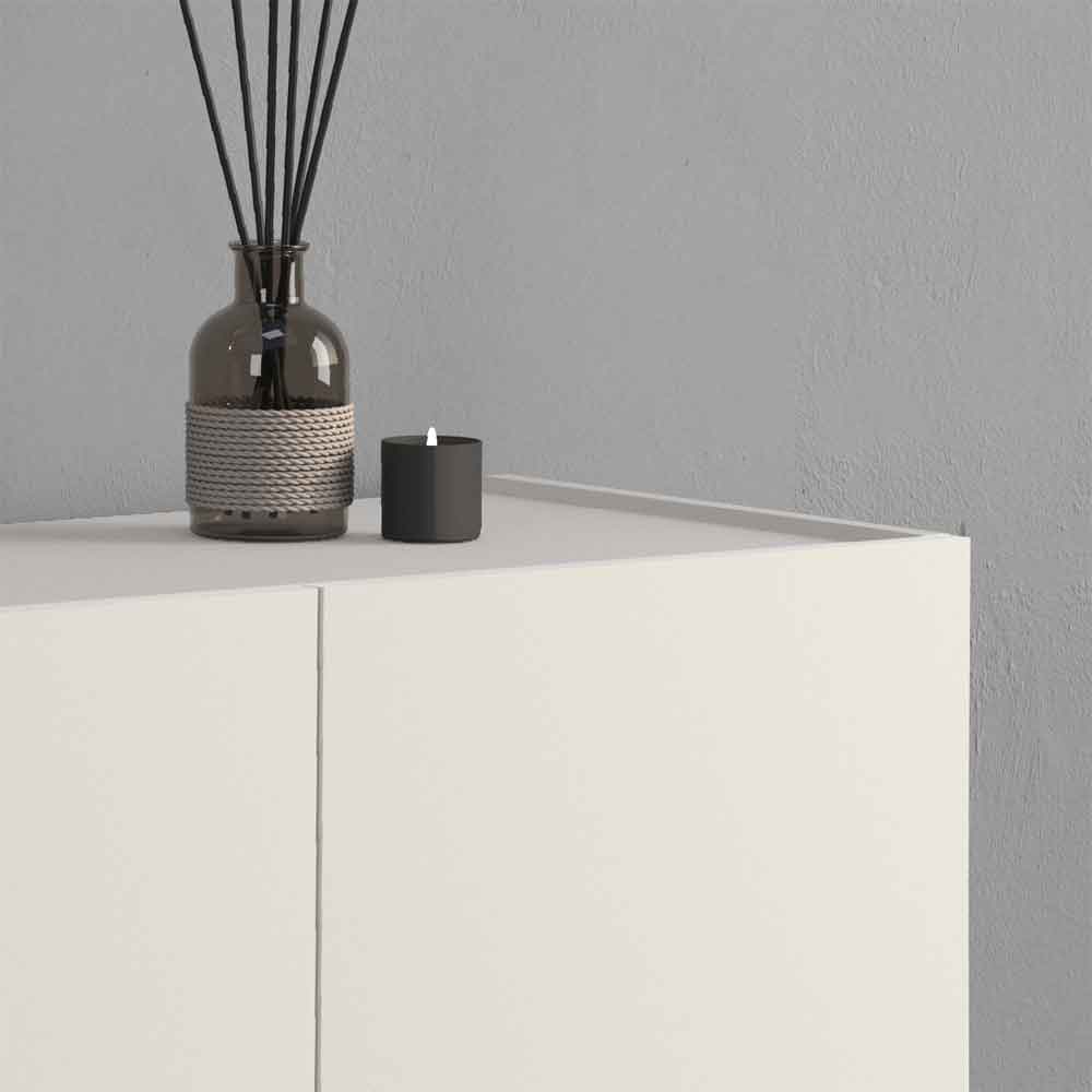 Vigo Wooden Highboard With 4 Doors In Cashmere