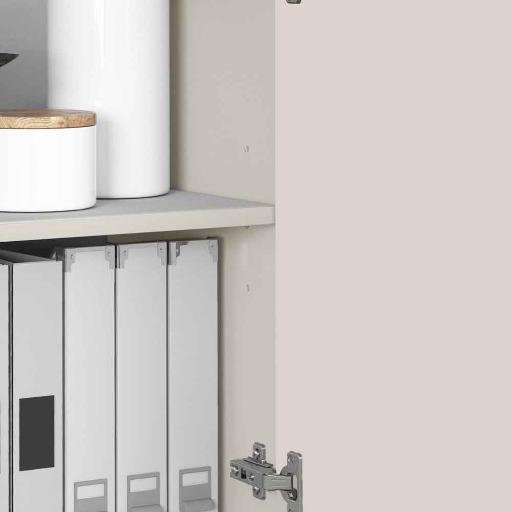 Vigo Wooden Highboard With 4 Doors In Cashmere