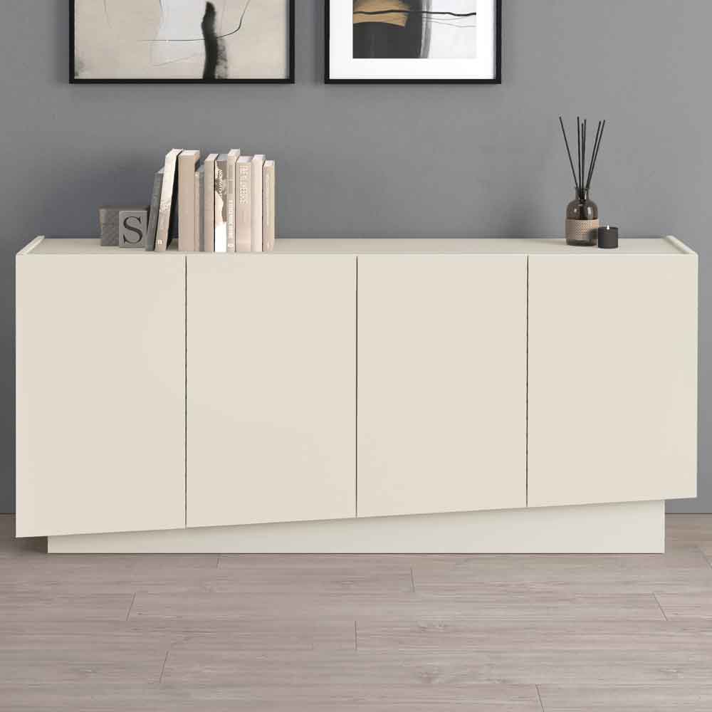 Vigo Wooden Storage Cabinet With 4 Doors In Cashmere