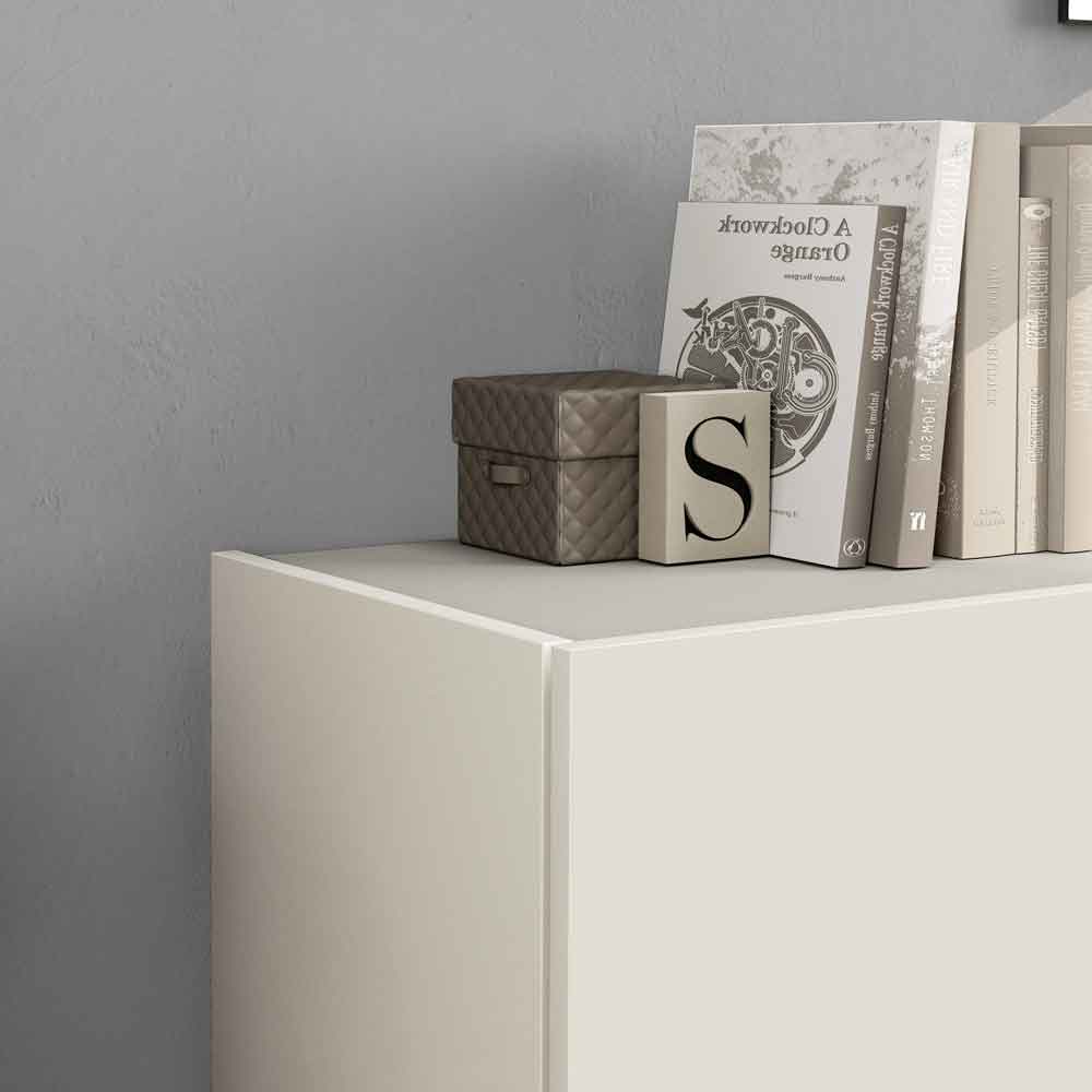 Vigo Wooden Storage Cabinet With 4 Doors In Cashmere