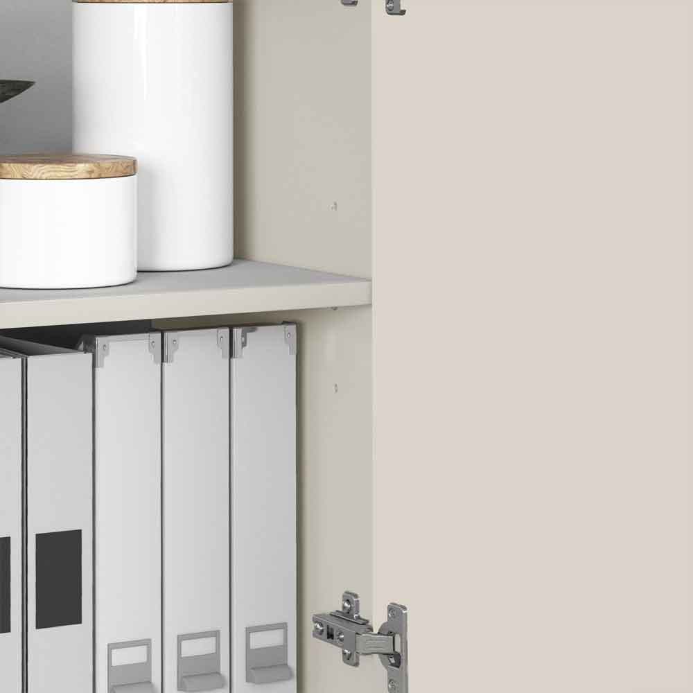 Vigo Wooden Storage Cabinet With 4 Doors In Cashmere