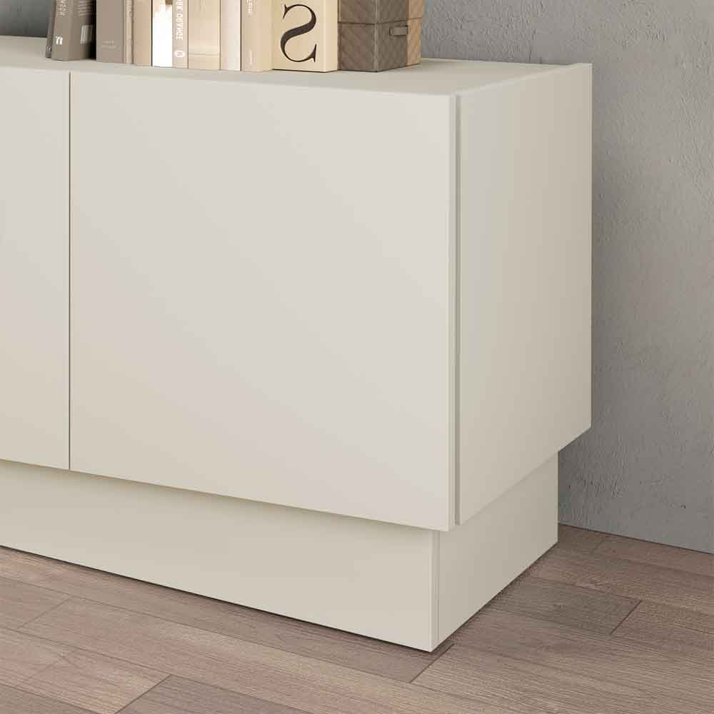 Vigo Wooden TV Stand With 5 Doors In Cashmere