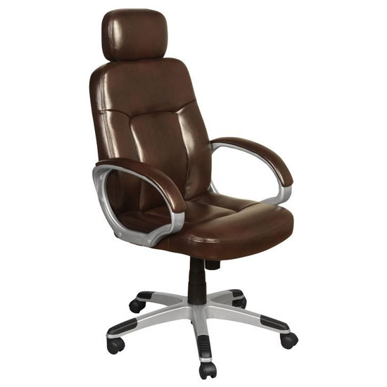Viking Faux Leather Office Chair In Two Tone Brown Furniture in Fashion