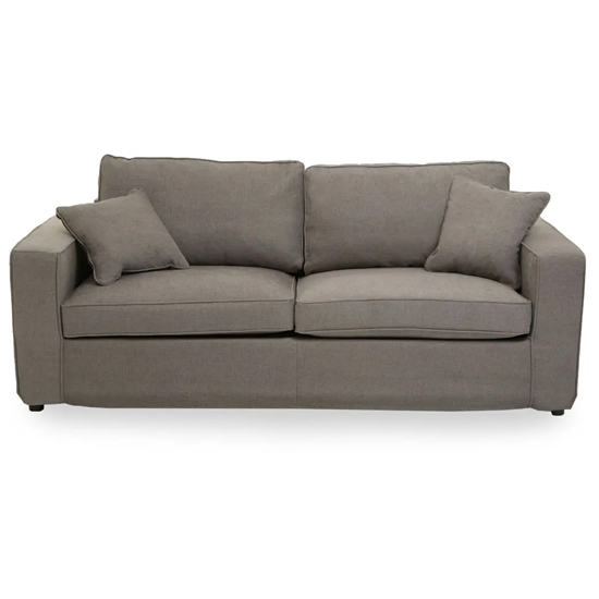 Product photograph of Villanova Fabric Upholstered 3 Seater Sofa In Grey from Furniture in Fashion
