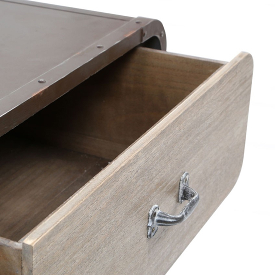 Villoic Rolling Wooden Coffee Table In Natural