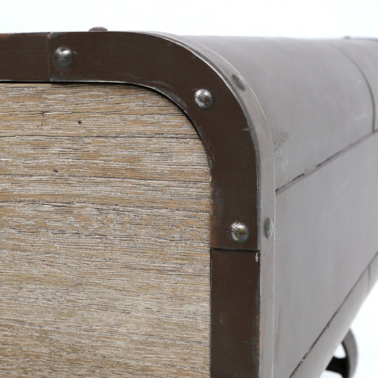 Villoic Rolling Wooden Coffee Table In Natural