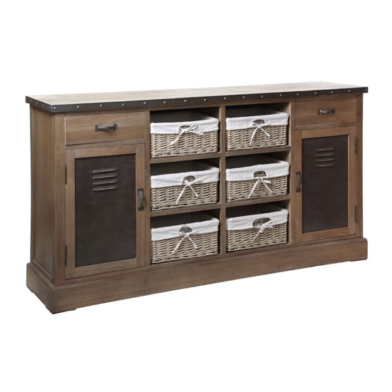 Read more about Villoic wooden 2 doors 2 drawers sideboard in natural