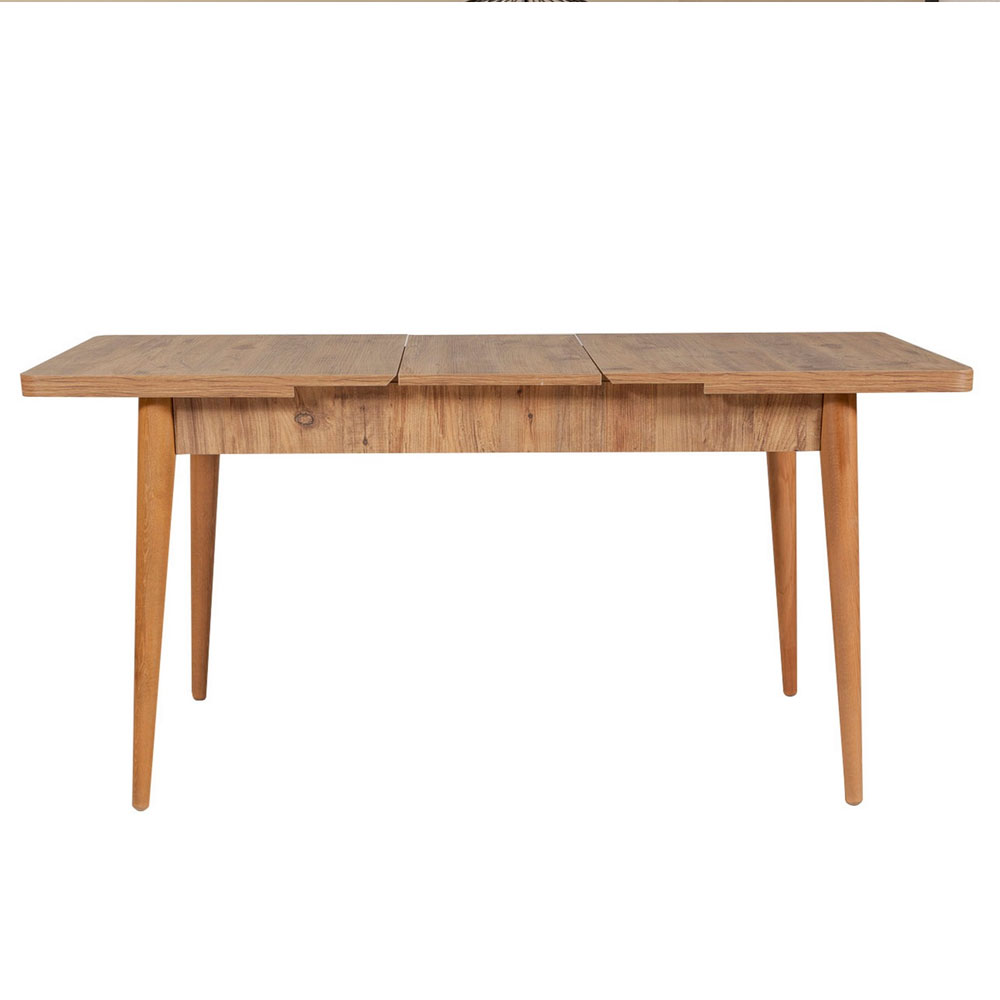 Vina Atlantic Pine Rectangular Wooden Extending Dining Table with 4 Fabric Anthracite Chairs and 1 Bench