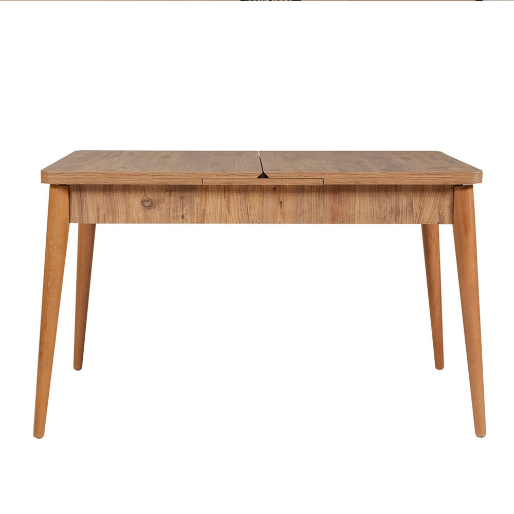 Vina Atlantic Pine Rectangular Wooden Extending Dining Table with 4 Fabric Anthracite Chairs and 1 Bench