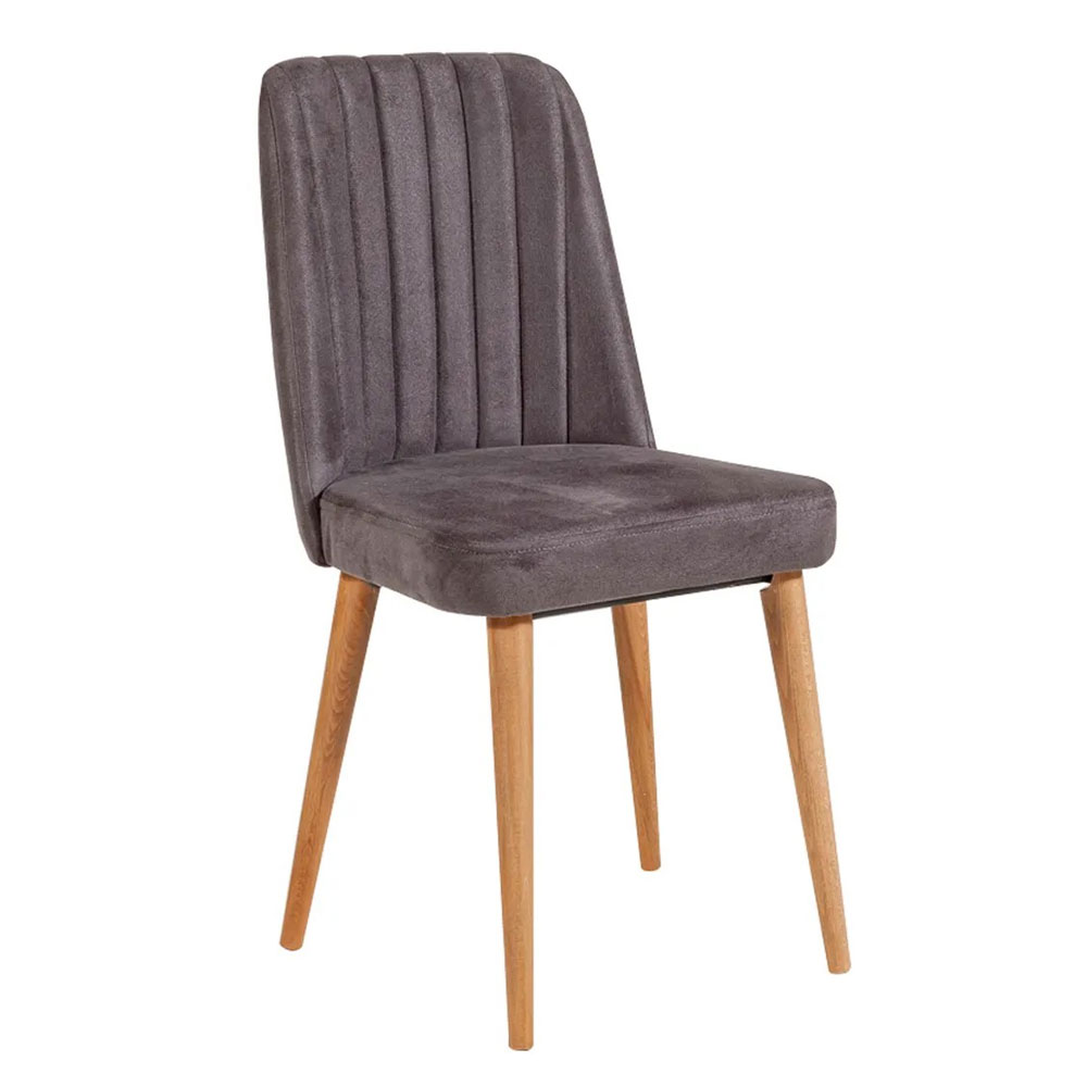 Vina Atlantic Pine Round Wooden Extending Dining Table with 4 Anthracite Chairs