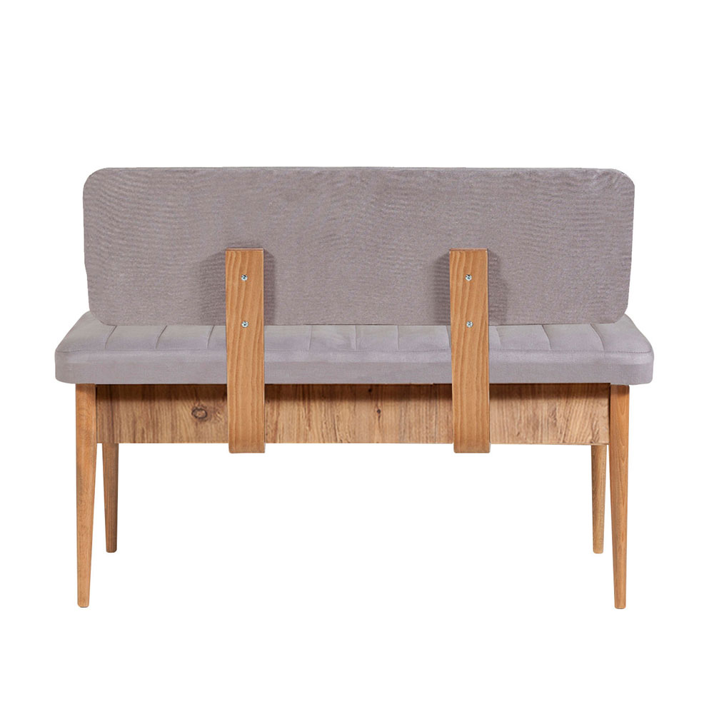 Vina Velvet Dining Bench with Atlantic Pine Wooden Frame in Soho