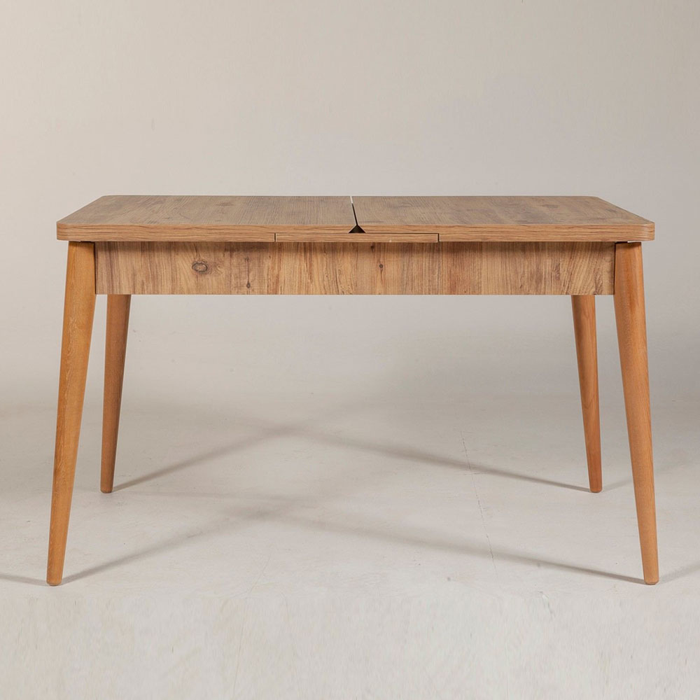 Vina Rectangular Wooden Extending Dining Table in Atlantic Pine