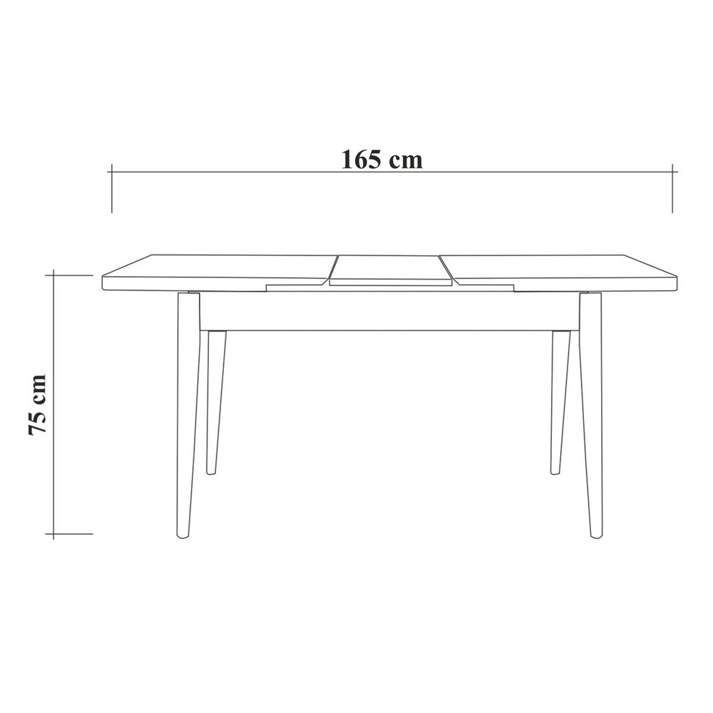 Vina Rectangular Wooden Extending Dining Table in Atlantic Pine
