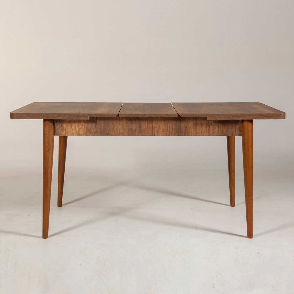Vina Rectangular Wooden Extending Dining Table in Walnut
