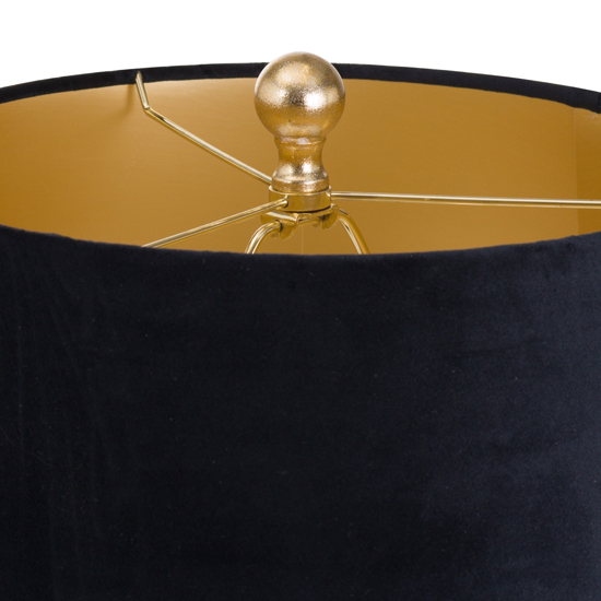 Vincentia Resin Table Lamp In Gold With Black Shade_4
