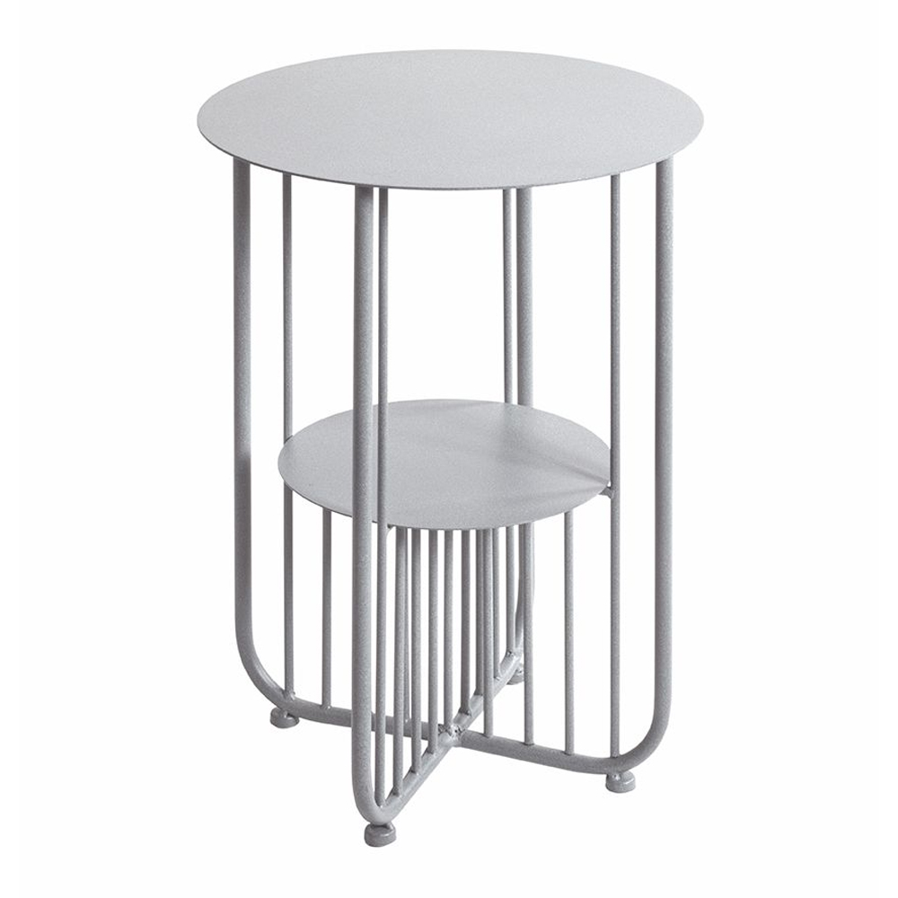Vineland Metal End Table In Grey
