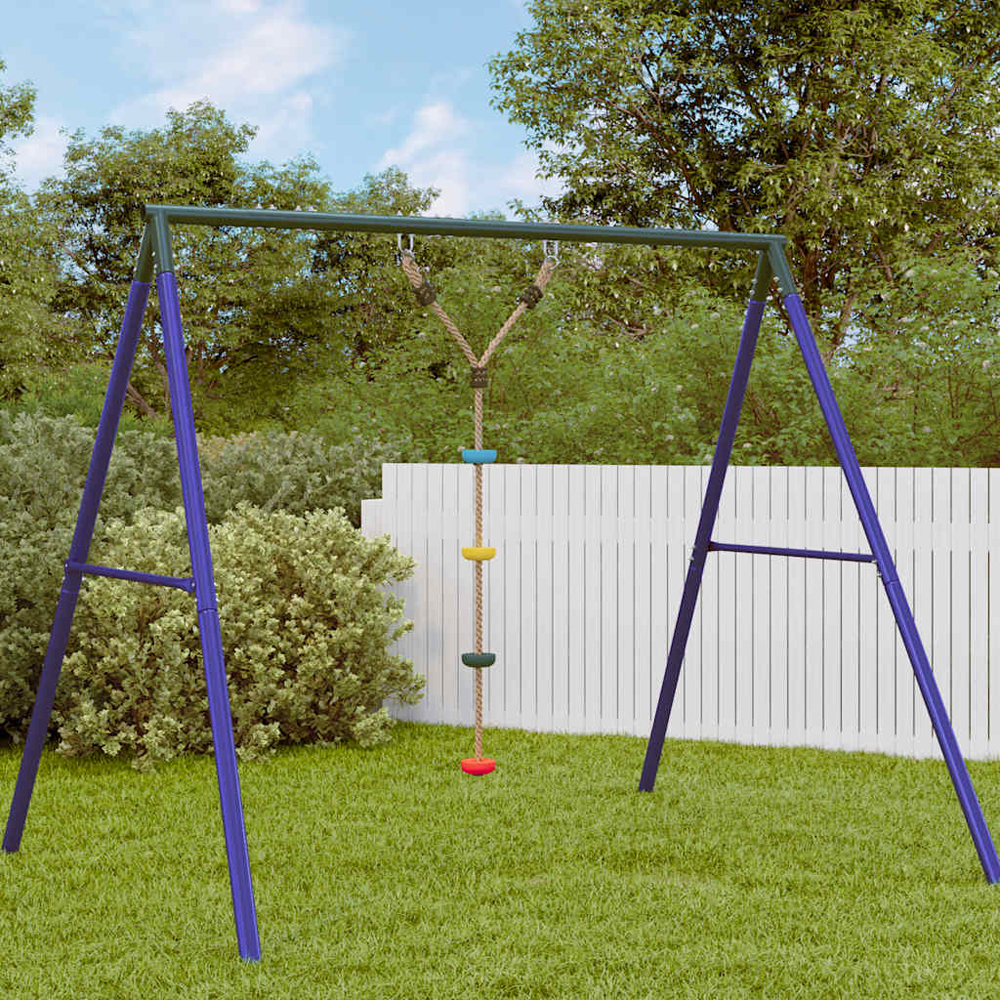Vineland Wooden Kids Disc Rope Swing In Multicolour