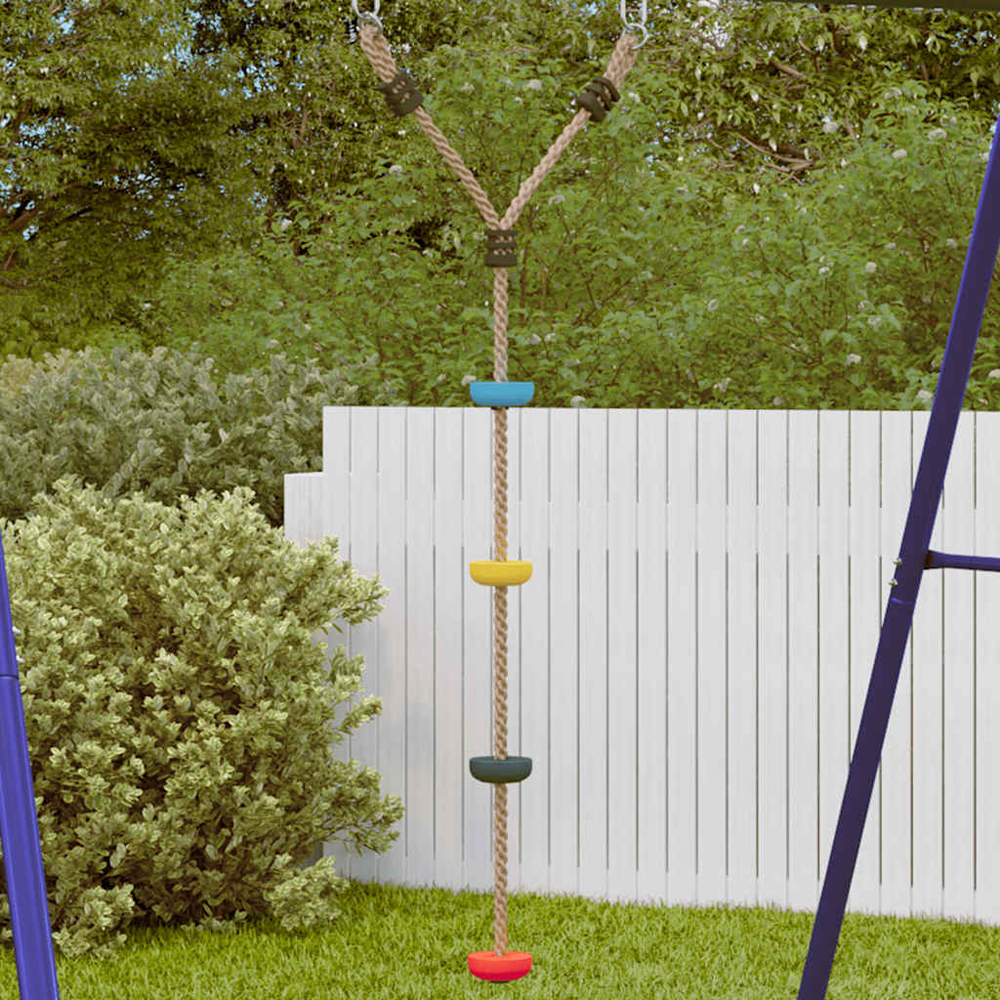 Vineland Wooden Kids Disc Rope Swing In Multicolour