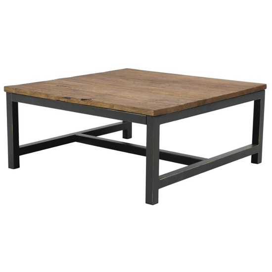 Product photograph of Vineyard Square Wooden Coffee Table In Old Elm from Furniture in Fashion
