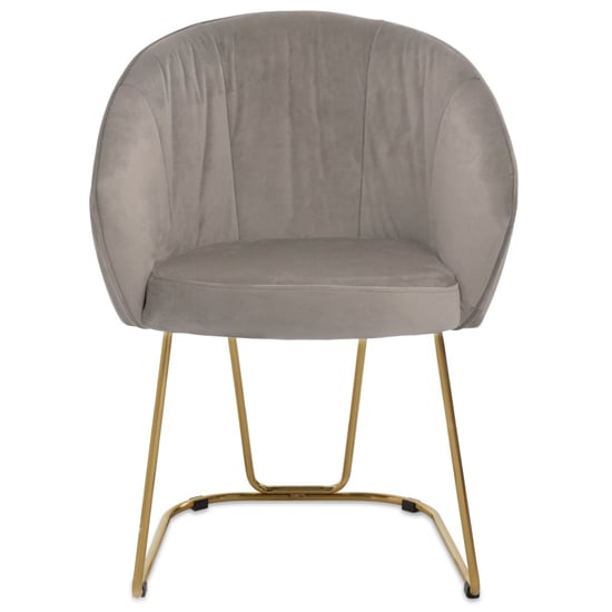 Product photograph of Vinita Upholstered Velvet Dining Chair In Mink from Furniture in Fashion