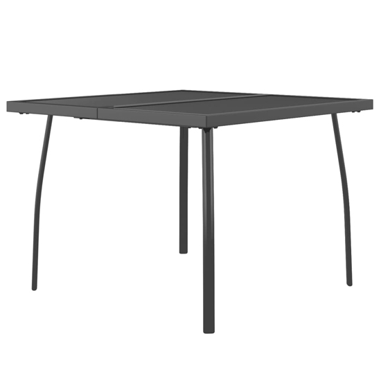 Vino Large Square Steel 5 Piece Garden Dining Set In Anthracite