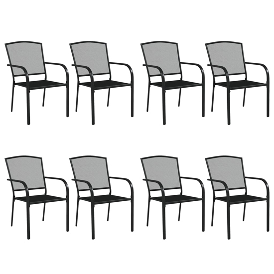 Vino Large Steel 9 Piece Garden Dining Set In Anthracite