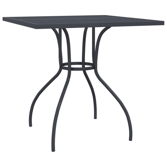 Vino Small Square Steel 5 Piece Garden Dining Set In Anthracite