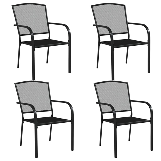 Vino Small Square Steel 5 Piece Garden Dining Set In Anthracite