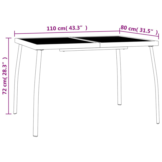 Vino Small Steel 3 Piece Garden Dining Set In Anthracite
