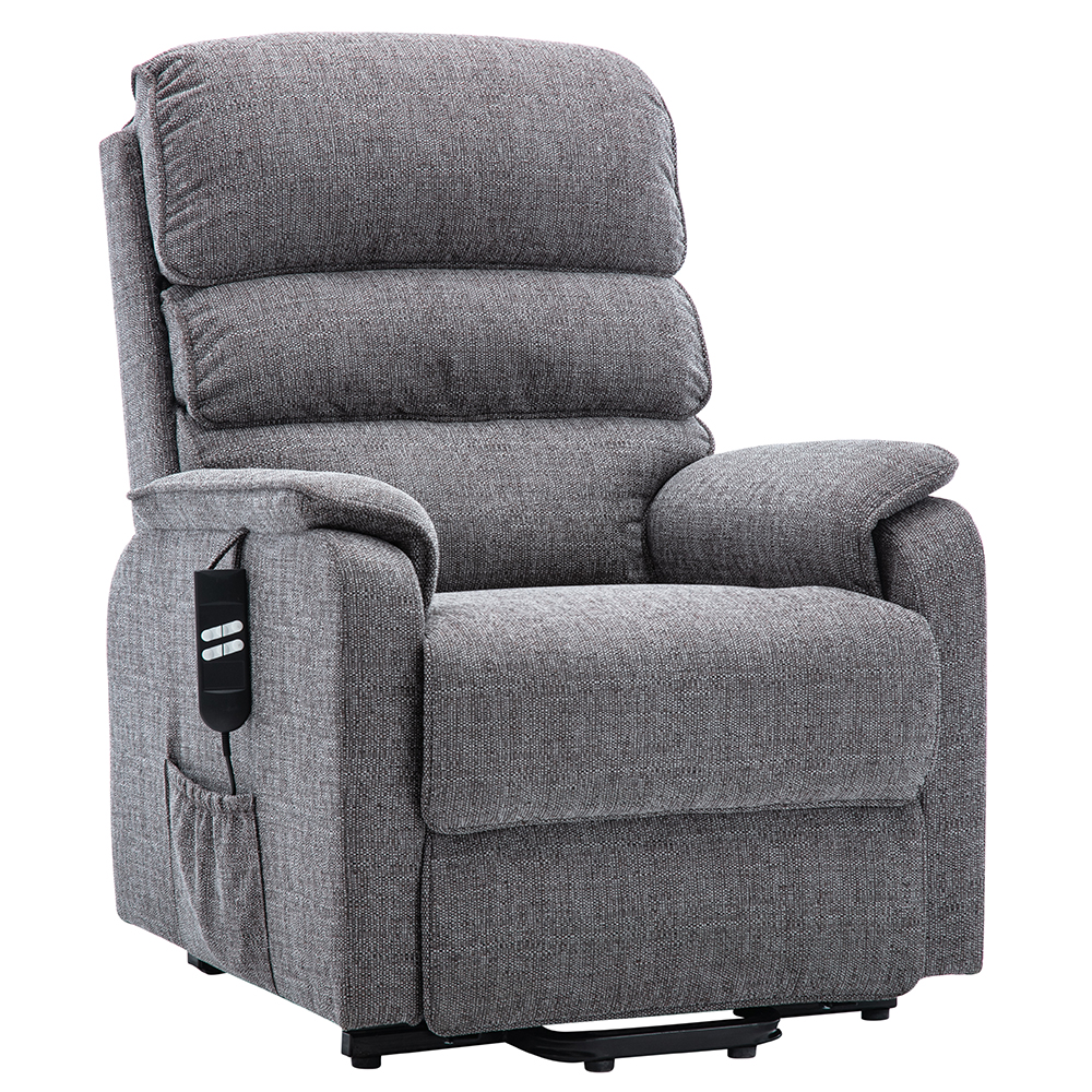 Viola Fabric Electric Recliner Chair In Lisbon Grey