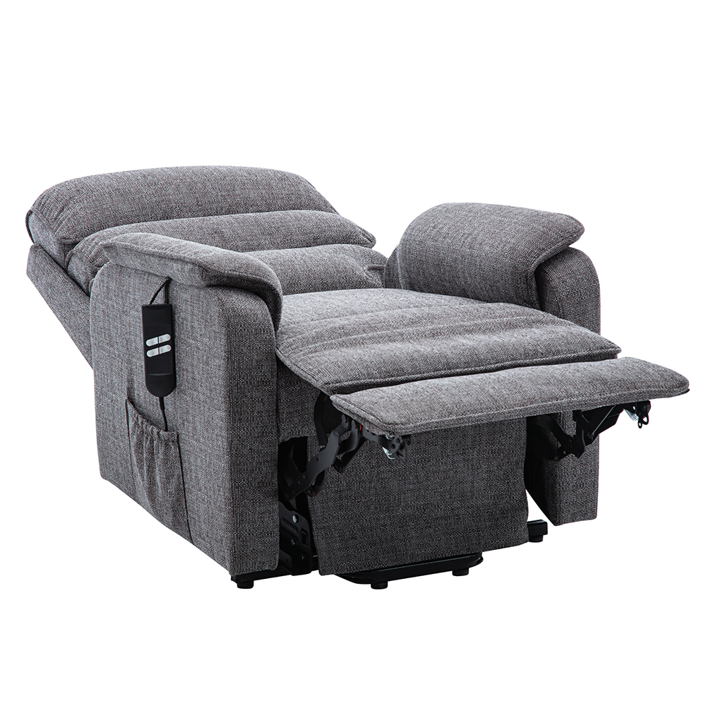 Viola Fabric Electric Recliner Chair In Lisbon Grey