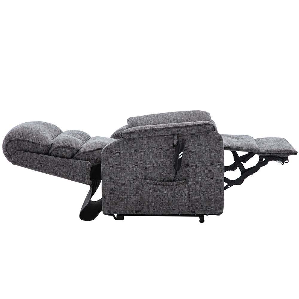 Viola Fabric Electric Recliner Chair In Lisbon Grey